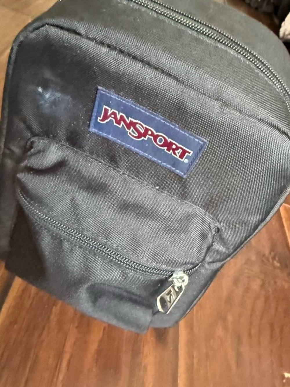 Jansport Black Backpack with Red Logo
